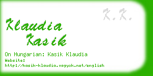 klaudia kasik business card